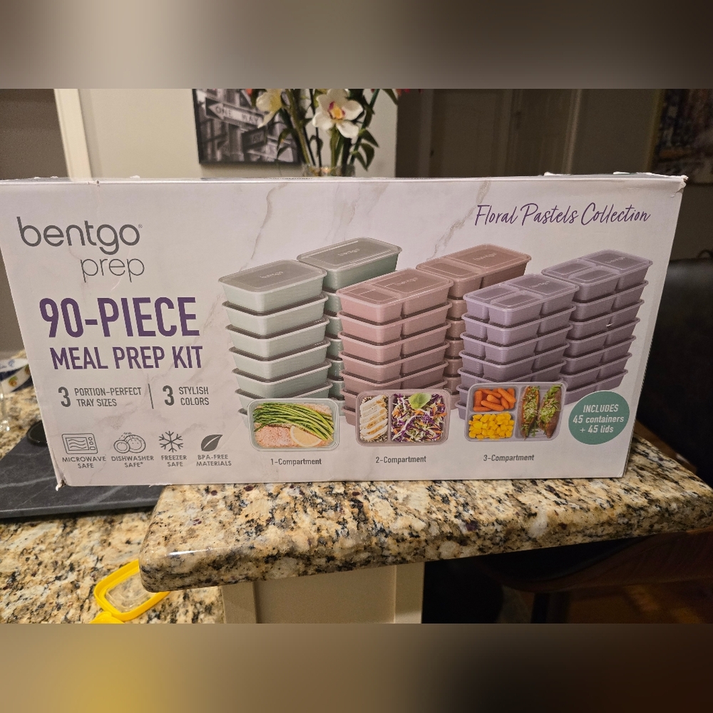 BRAND NEW NEVER OPEN  BENTGO Prep 90-Piece Meal Prep Kit - Pastel Colors